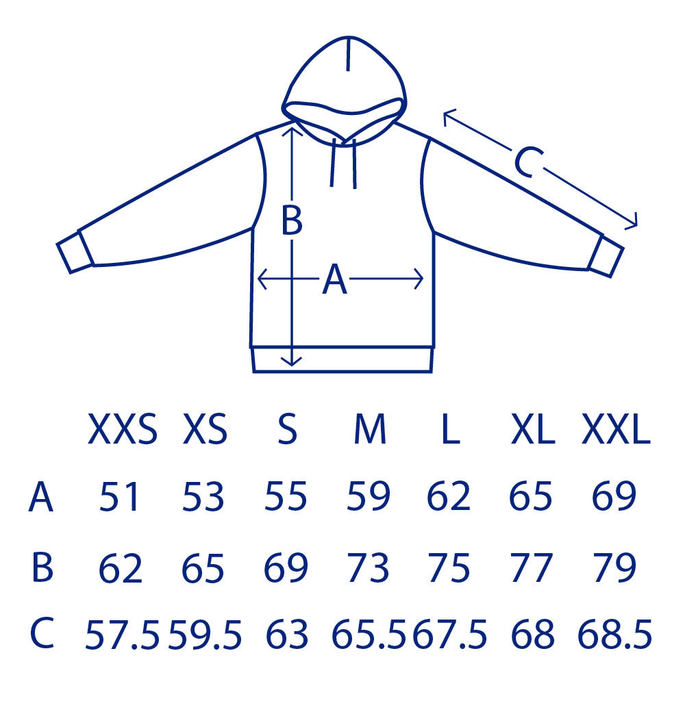 Hoodie Maple (blue)